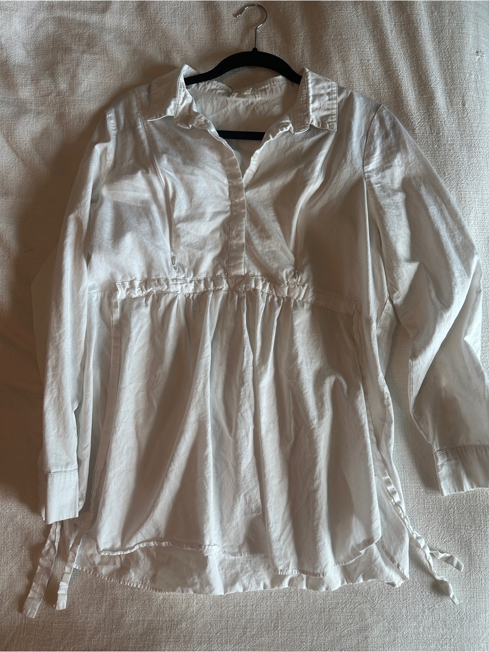 Seraphine White Maternity & Nursing Button-Down